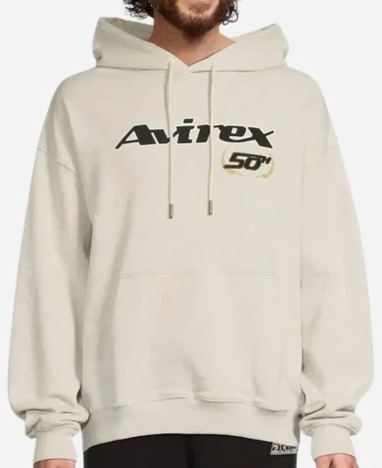 Avirex 50th Anniversary White Hoodie