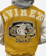 Avirex Champion Wildcat Yellow Full-Zip Varsity Leather Jacket