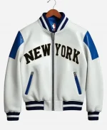Avirex Knick Kith White Varsity Leather Jacket