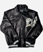 Avirex Speed Tiger Vintage 90s Black Real Leather Jacket