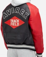 Avirex Track Field Varsity Jacket - Red & Black