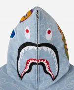 BAPE x OVO Neon 1st Camo Shark Full-Zip Hoodie