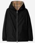 BURBERRY Reversible Check Hooded Jacket - Black