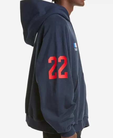 Balenciaga Polo Blue Zip Hoodie