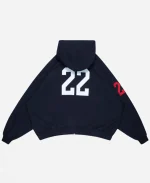 Balenciaga Polo Zip Hoodie - Blue