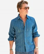 Brad Pitt F1 The Movie Blue Shirt