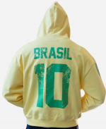 Brazil Football Club Yellow Full Zip Hoodie