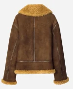 Burberry Shearling Aviator Brown Leather Jacket