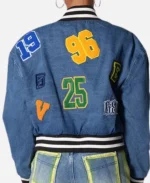 Carmen B. Sanchez Electric Bloom S01 2025 Jade Castillo Blue Varsity Bomber Jacket