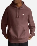 Champion Reverse Weave C Logo Brown Hoodie