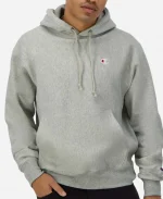 Champion Reverse Weave C Logo Grey Hoodie