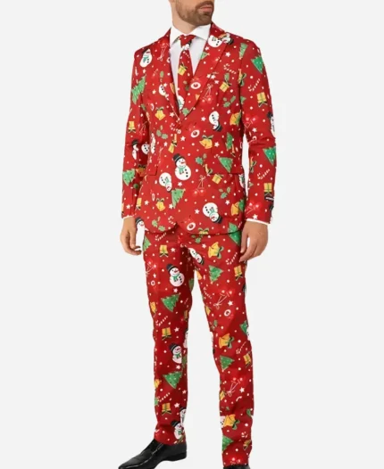 Christmas Allover Print Icons Light Up Suit