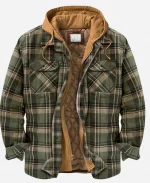 Christmas Check Plaid Hooded Jacket