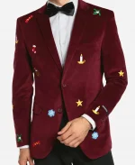 Christmas Maroon Blazer