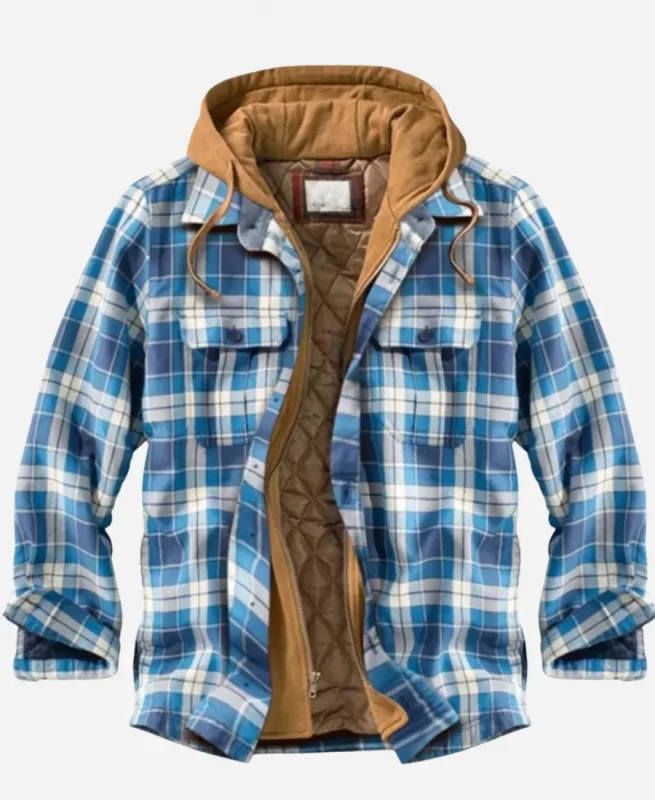 Christmas Plaid Hooded Jacket