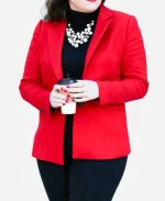 Christmas Plain Red Blazer