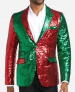 Christmas Red & Green Blazer