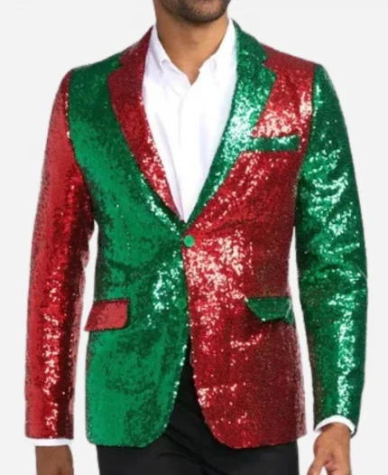 Christmas Red & Green Blazer