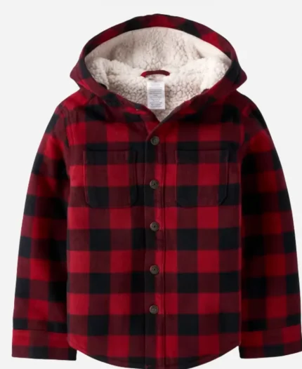 Christmas Sherpa Shirt Jacket