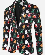 Christmas Tree Print Blazer Coat