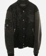 Chrome Heart Letterman Black Varsity Jacket