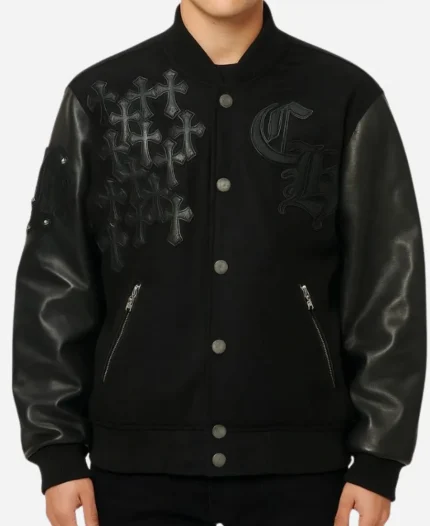 Chrome Heart Letterman Varsity Jacket