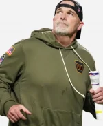 Dan Quinn Washington Commanders Coach Salute to Service 2025 Hoodie - Olive
