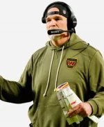 Dan Quinn Washington Commanders Coach Salute to Service 2025 Olive Hoodie