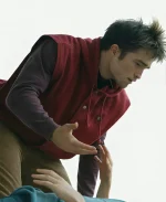 Die My Love Robert Pattinson Red Hooded Vest