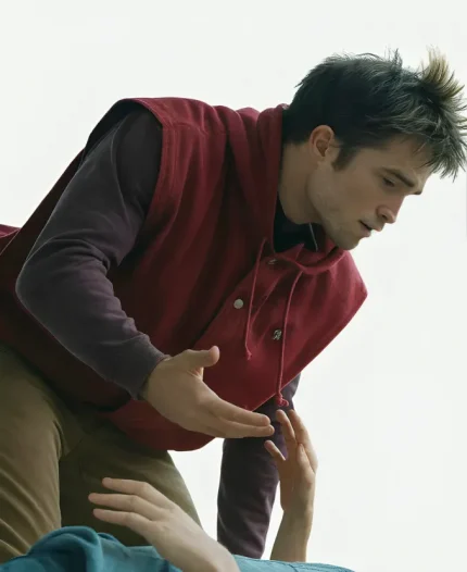 Die My Love Robert Pattinson Red Hooded Vest