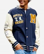 Disney Store Mickey Mouse and Donald Duck Disneyland Navy blue Varsity Jacket