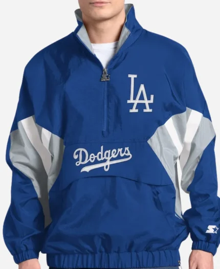 Dodgers Cooperstown Chief Half-Zip Jacket