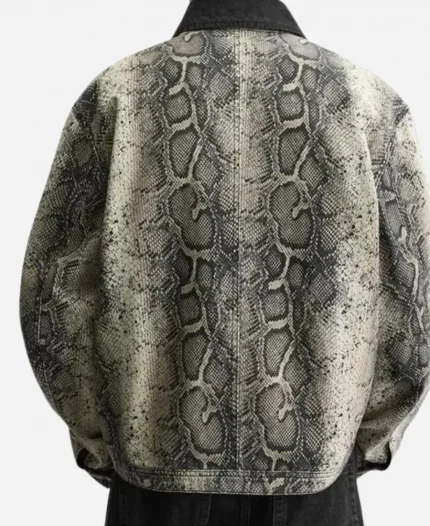 Electric Bloom Lucas Jasper Snake Print Jacket - Grey & White