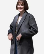 Elizabeth Henstridge Suspicion 2022 Season 01 Tara Mcallister Grey Wool Trench Coat