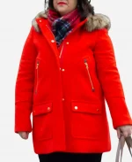Emily Just Like A Christmas Red Hooded Parka Jacket