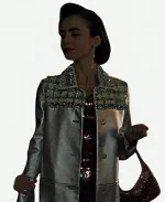 Emily in Paris Silver Coat