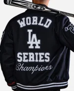 Fanatics x Los Angeles Dodgers Joshua Vides 2025 World Series Champions Varsity Jacket - Black