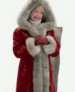 Goldie Hawn 2020 The Christmas Chronicles 2 Mrs Claus Fur Hood Long Coat