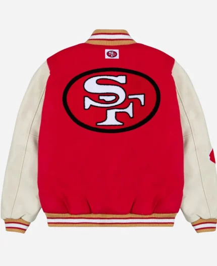 Golf Wang 2025 San Francisco 49ers Red Full-Snap Letterman Varsity Jacket