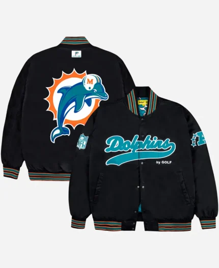 Golf Wang Dolphins Black Bomber Jacket