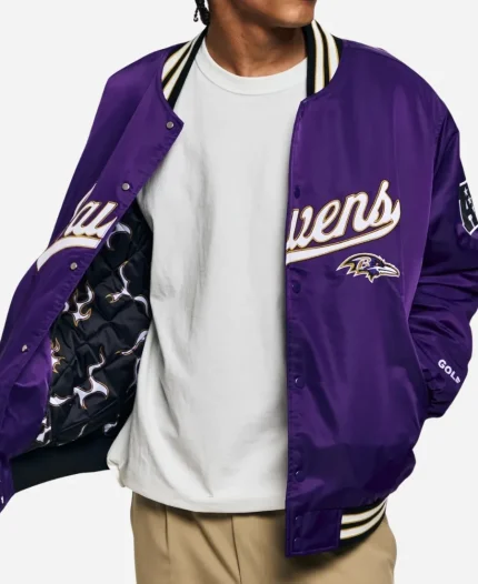 Golf Wang Ravens Satin Bomber Jacket