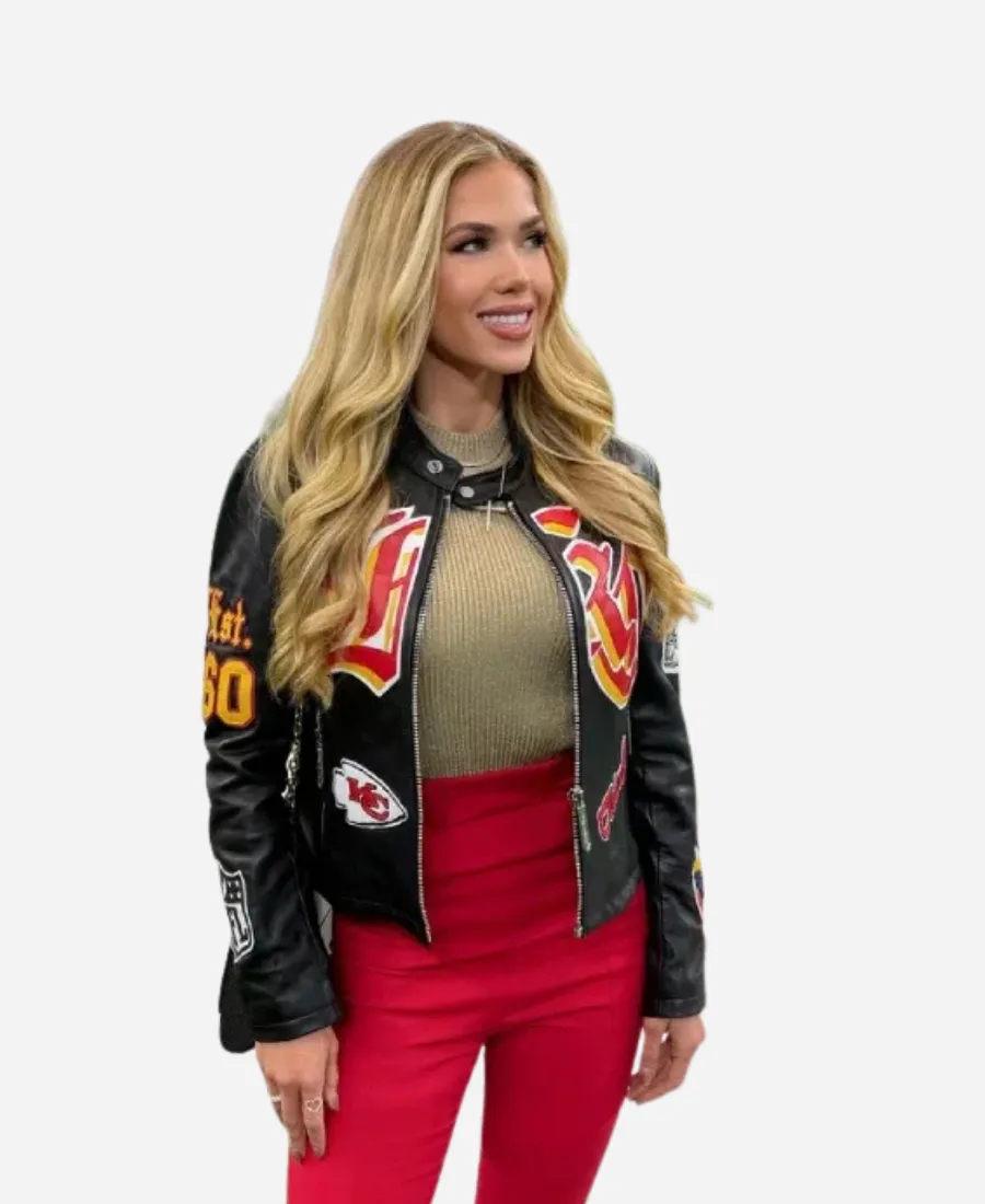 Gracie Hunt Chiefs Leather Jacket Gracie Hunt Chiefs Leather Jacket