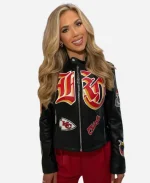 Gracie Hunt Kansas City Chiefs Heiress Jeff Hamilton Leather Jacket