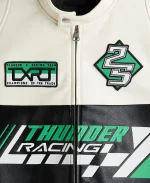 H&M Regular-Fit Racer Black And White Jacket