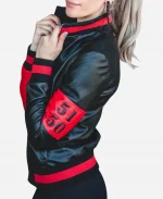 Harley Quin 51 50 Black & Red Leather Jacket