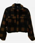 Isabella Ferreira Love Victor Season 03 TV Series Pilar Salazar Cropped Brown Checked Jacket