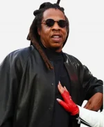 Jay-Z F1 Grand Prix Of Las Vegas Black Bomber Leather Jacket