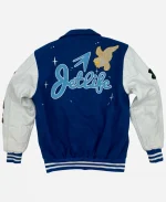 Jet Life Apparel Cruise Royal & White Full-Snap Varsity Wool Leather Jacket