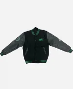 Jet Life Never Die Corporation Lettermen Jacket - Black & Green