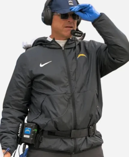 Jim Harbaugh LA Chargers Black Jacket